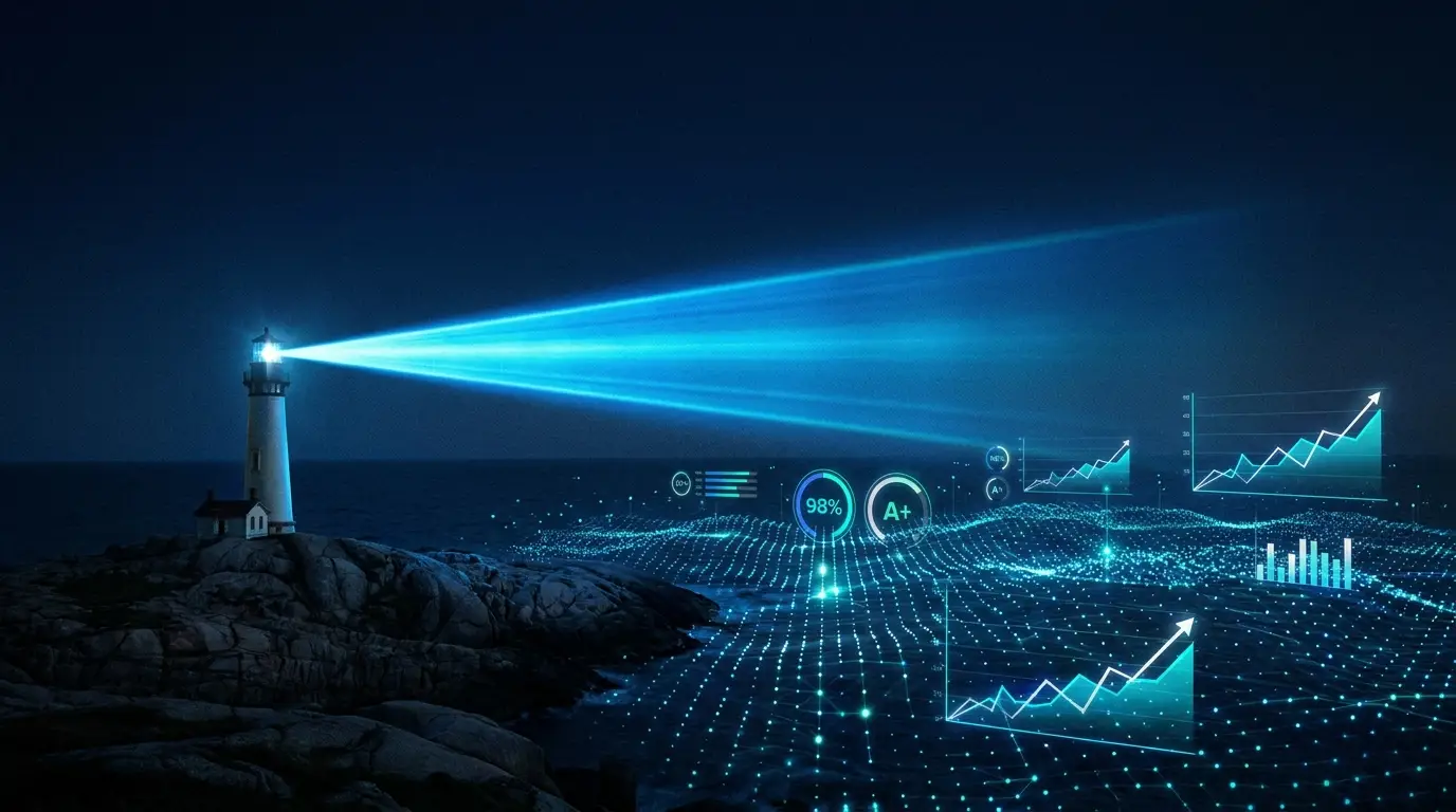 Google Lighthouse rapport op een laptop scherm